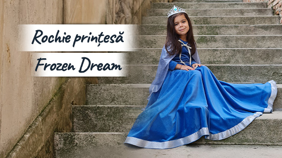 Rochie Albastra Printesa Frozen Dream